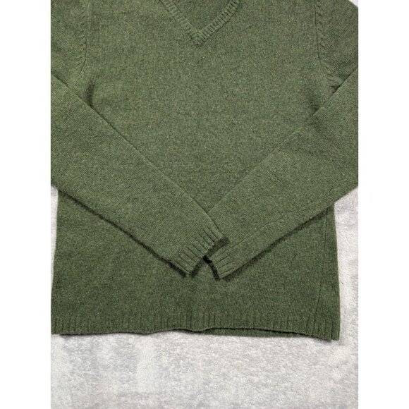 Great Northwest Sweater Mens XL Green Lambswool Business Casual V Neck Pullover - Picture 4 of 9